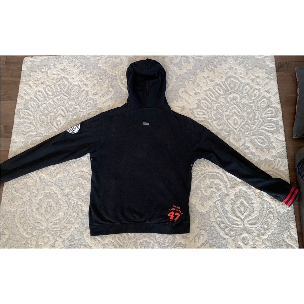 Black and Red Men's Hoodie - Picture 2 of 6